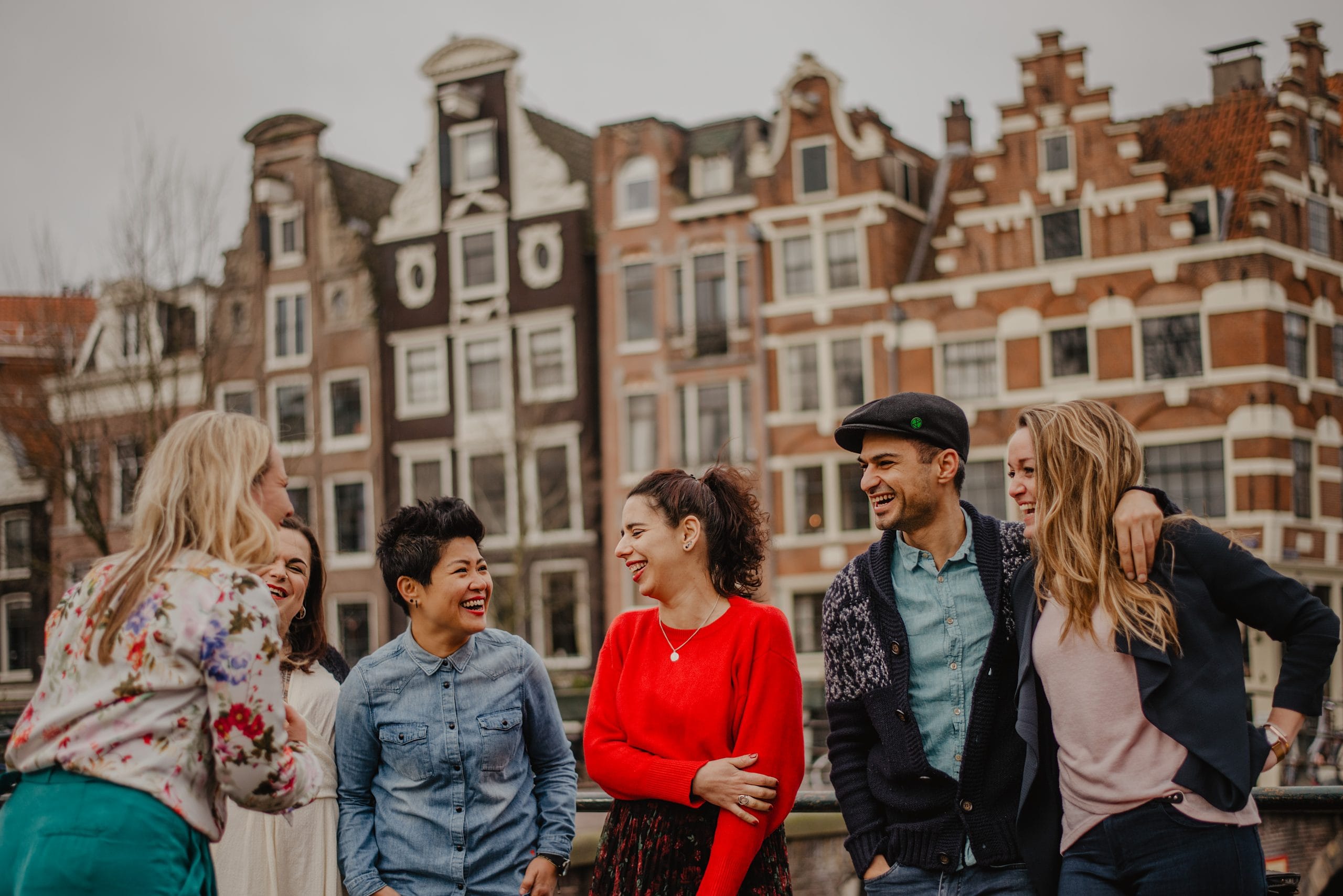 Humans of Amsterdam group sharing scaled